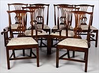 5565088: Set of 8 Chippendale Style Dining Chairs E9VDJ