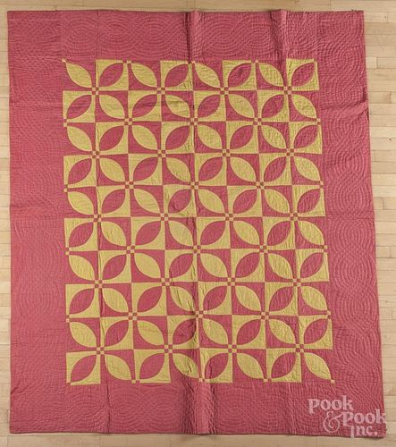 Lancaster County, Pennsylvania patchwork quilt, early 20th c., 90'' x 80''.