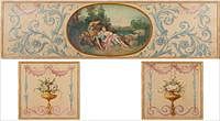 5582798: Three French Style Painted Wall Panels, 20th Century E9VDL