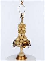 5565356: Art Deco Style Agate Grape-Form Lamp E9VDJ