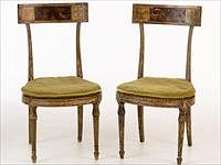 5493159: Pair of European Painted Side Chairs, Late 18th/Early 19th Century E8VDJ