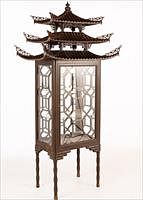 5493233: Large Pagoda-Form Vitrine Cabinet, 20th Century E8VDJ
