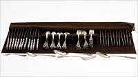 5493130: Wallace Sterling Silver "Rose Point" Flatware Service, 77 pcs. E8VDQ