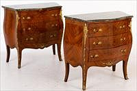 5509577: Pair of Small Louis XV Style Gilt Metal Mounted Commodes E8VDJ