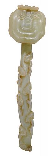 Finely Carved White to Celadon