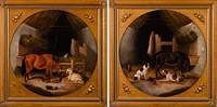 5509642: Attributed to J.F. Herring (19th Century) Two Works:
 Horse Scenes, Oil on canvas E8VDL