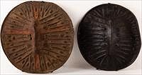 5493174: Two Ethiopian Buffalo Leather Shields E8VDA