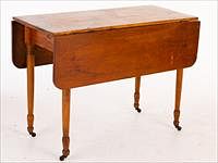 5493329: American Pine Drop Leaf Table, 19th Century E8VDJ