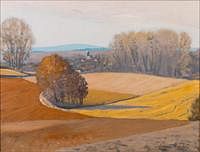 5493240: Francois Brochet (French, 1925-2001), Country Scene,
 Acrylic on Canvas E8VDL