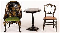5493231: Two Victorian Chairs and a Tilt Top Table, 19th Century E8VDJ