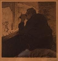 5493281: Jules de Bruycker (Dutch, 1870-1945), Theatre, Softground Etching E8VDO