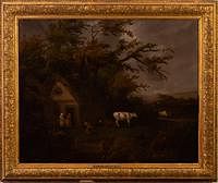 5509656: Attributed to John Berney Ladbrooke (UK, 1803-1879),
 Country Scene, Oil on canvas E8VDL