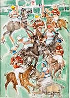 5509635: Pierre Gaillardot (France, 1910-2002), The Polo Game, Watercolor E8VDL