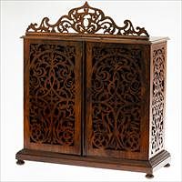 5493176: Victorian Rosewood Jewelry Cabinet, 19th Century E8VDJ