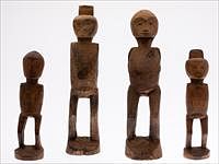 5493319: Four Carved Tribal Spirit Figures, Northern Thailand E8VDA