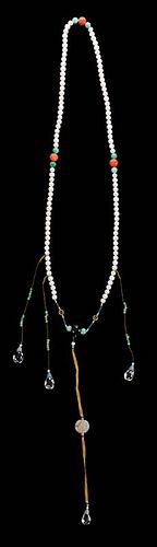 Chinese Pearl and Bead Necklace