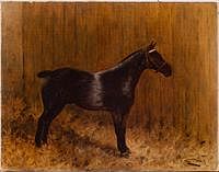 5409039: George Wright (British, 1860-1942), Hunter in a Stable, c. 1900 EE7RDL