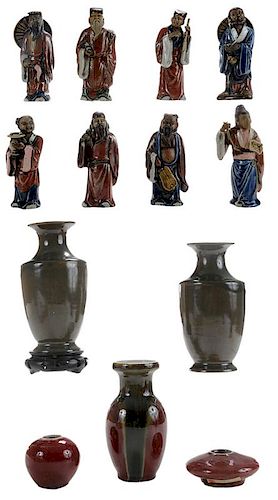 Three Glazed Vases,