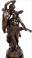 5325900: EugÃ¨ne-Ernest Chretien (France, 1840-1909), Cupid and Psyche, Bronze EL5QL
