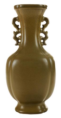 Teadust-Glazed Quatrefoil Vase