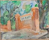 5344688: Myrtle Jones (GA, 1913-2007), The Bluff, Watercolor
 and Ink on Paper, 1965 EL5QL