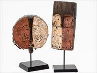 5325960: Two Carved Wood Masks, Democratic Republic of the Congo. EL5QA