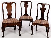 5326023: Three Similar Queen Anne Walnut Side Chairs, 18th Century EL5QJ