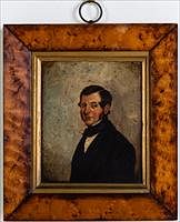 5325848: American School, Portrait of a Gentleman, Oil on Board EL5QL