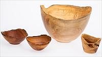 5326040: Three Contemporary Turned Wood Bowls by Mike McKinney,
 Waynesville, NC, and Another Bowl EL5QJ