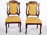 5344705: Pair of Inlaid Aesthetic Movement Side Chairs EL5QJ