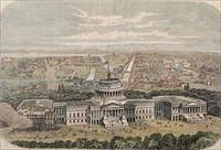 5326145: "Vue de Washington, Capitale Des Etats-Unis" from
 L'Universe Illustre, Hand-Colored Engraving EL5QO