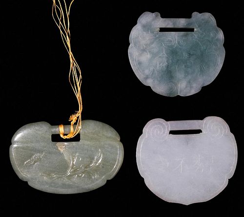 Three Carved Jade Archaic Form