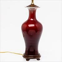 5326093: Chinese Red Glazed Lamp EL5QJ