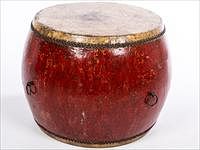 5326013: Chinese Red Lacquer Drum EL5QC