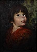 5344695: Giovanni Bragolin (Italian, 1911-1981), Crying Child, Oil on Canvas EL5QL