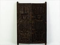 5344731: Two Sarawak (Malaysian) Carved Wood Doors, 20th Century EL5QA
