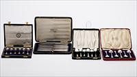 5326124: Three English Boxed Sets of Demitasse Spoons and
 a Boxed Set of Knives EL5QQ