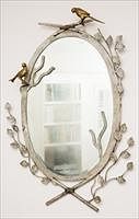 5085414: Decorative Wrought Iron and Brass Mirror EL2QJ