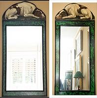 5085256: Two Similar Faux Tortoiseshell Painted Mirrors
 by Bob Christian (Savannah, 20th/21st Century) EL2QJ