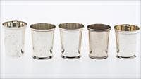 5085451: 5 Various Sterling Silver Mint Julep Cups EL2QQ