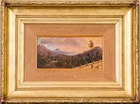 5102249: European School, Italian Landscape, Oil on Paper EL2QL