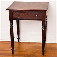 5085417: American Cherrywood Single Drawer Side Table, 19th Century EL2QJ