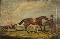 5085346: British School, Jockey and Racehorse, Oil on Canvas, 19th Century EL2QL