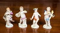 5102237: Group of 4 Meissen Seasons Porcelain Figurines EL2QF