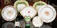 5102255: Seven European Porcelain Articles and an Enamel
 Plaque, 19th Century and Later EL2QF