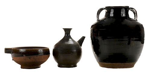 Three Pieces Asian Ceramics