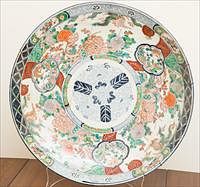 5085268: Japanese Polychrome Decorated Porcelain Charger EL2QC