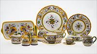 5081527: Large Italian Fima Deruta Polychrome Pottery Dinner Service, 152 pcs. EL1QF
