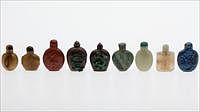 5081442: 9 Chinese Hardstone and Other Snuff Bottles EL1QC