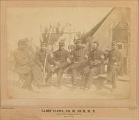 5081645: Henry P. Moore (American 1835-1911), Camp Scene,
 Hilton Head, SC, Albumen Silver Print EL1QL